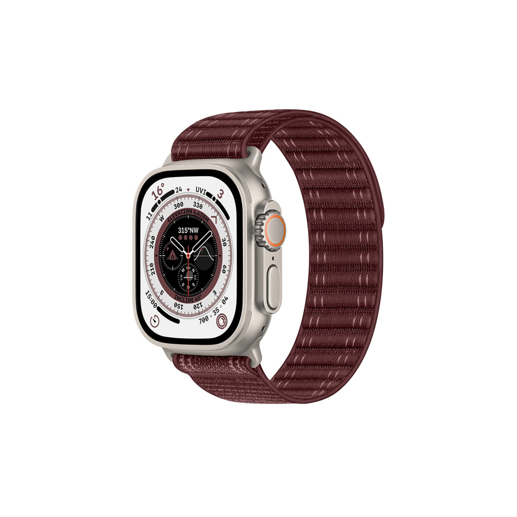 Novo Loop in Rubin-Rot – auffälliges Apple Watch Textilarmband mit starkem Halt
